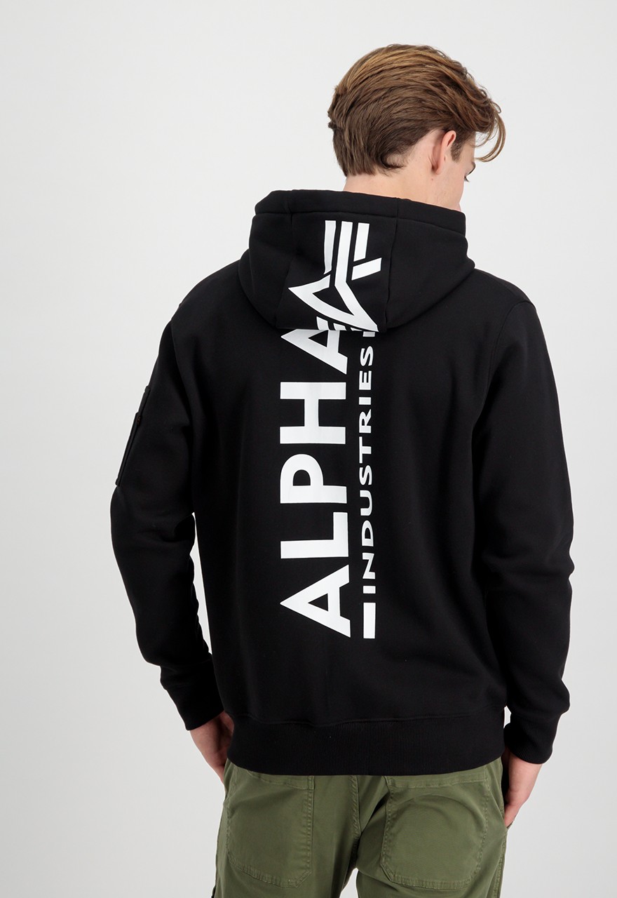 Alpha Industries - Mikina na zips s kapucňou Back Print